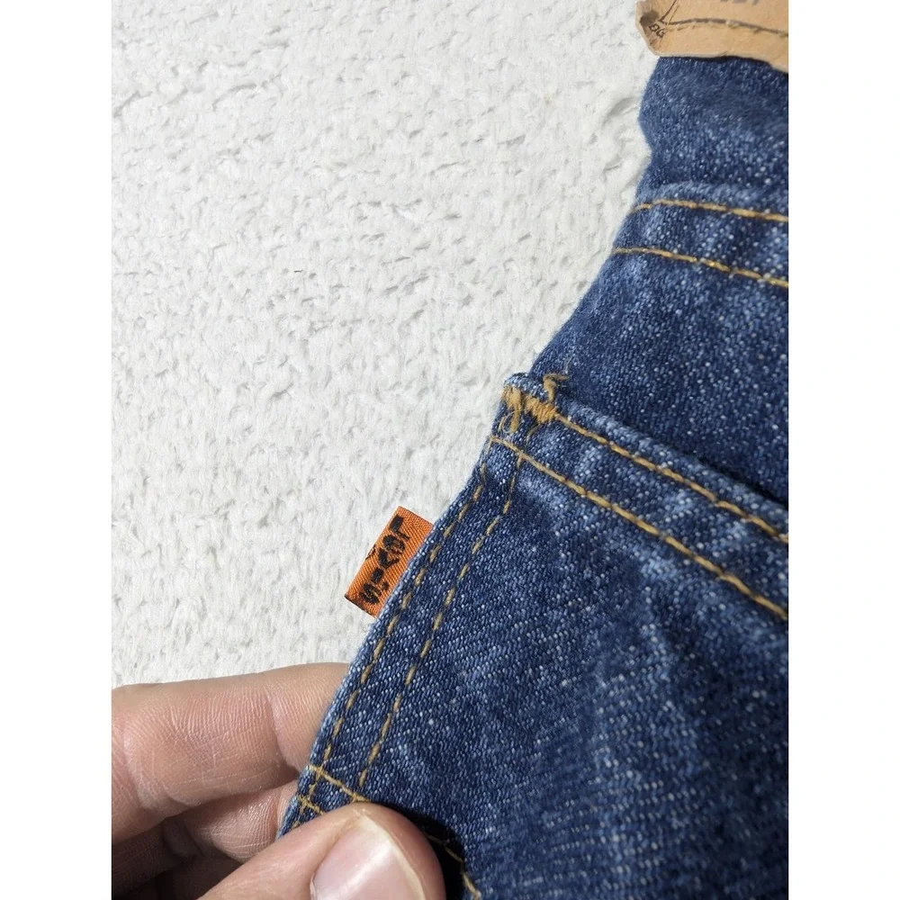 Levi's 517 Orange Tab Blue Jeans Mens Size 34x36 Bootcut Made in USA *Mint* Dark